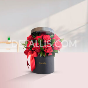 Increíble rosas rojas en caja