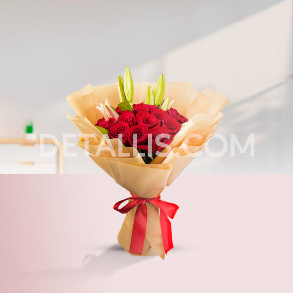 Ramo de girasoles y rosas en elegante armonía. Floristería en Cusco